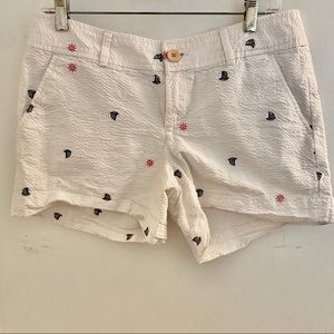 Lilly Pulitzer white seersucker shorts
